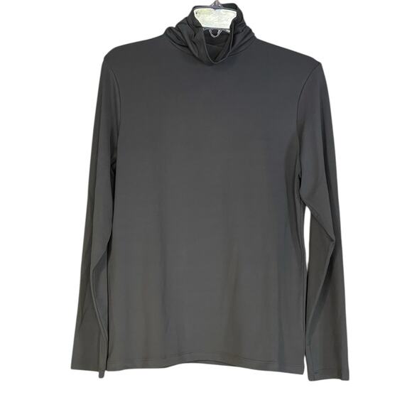 Susan Graver Size Small Gray Grey Essentials Liquid Knit Mock-Neck Tunic Top - Picture 1 of 6